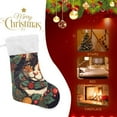 thumbnail image 4 of Christmas Flowers and Cat Christmas Stockings Xmas Stocking for Family Holiday Season Party Decorations, 4 of 8