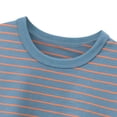 thumbnail image 4 of EnJoCho Toddler Boys Girls Striped Tee Basic Crewneck 𝖡lock Color Short Sleeve Athletic Tops Cotton Baby Casual Comfortable Preschool Daycare Outfit, 4 of 9