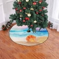thumbnail image 2 of FMSHPON Sunset Sandy Beach Xmas Christmas Tree Skirt Stand Mat for Holiday Party Decoration Indoor Outdoor 36 inches, 2 of 3