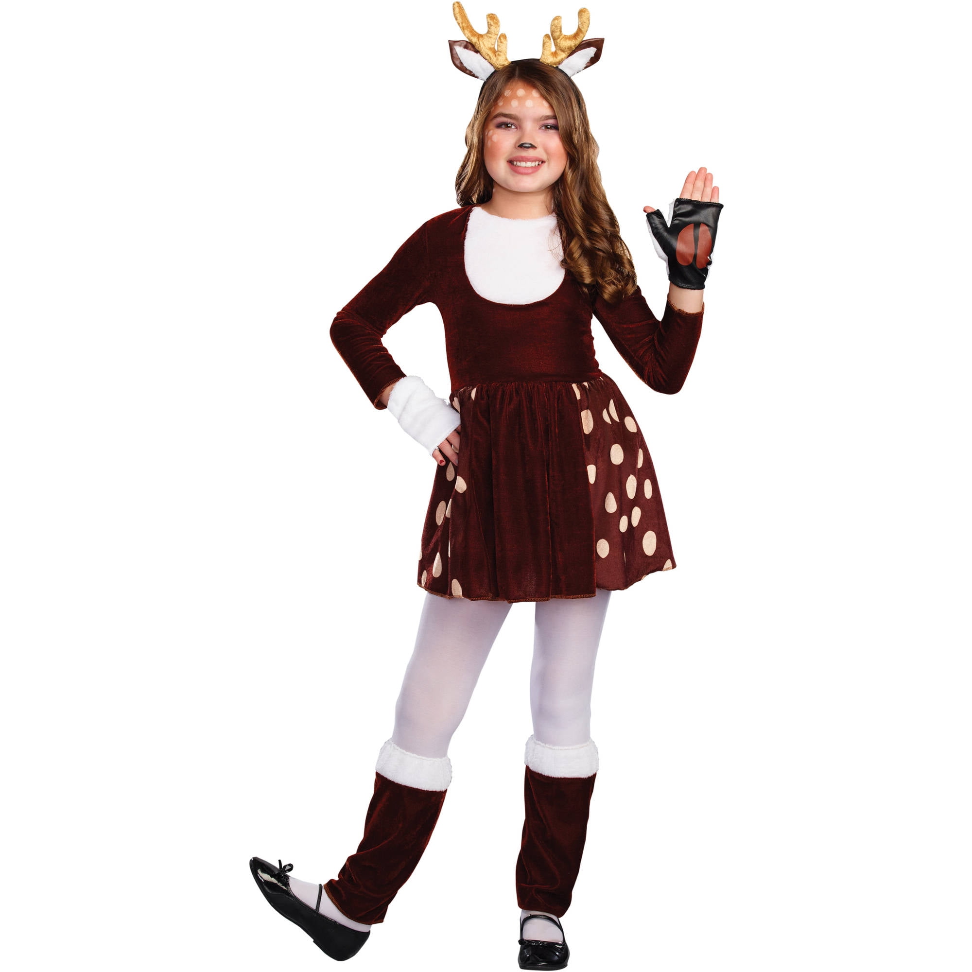 Girls Doe A Deer Halloween  Costume  Small Walmart  com