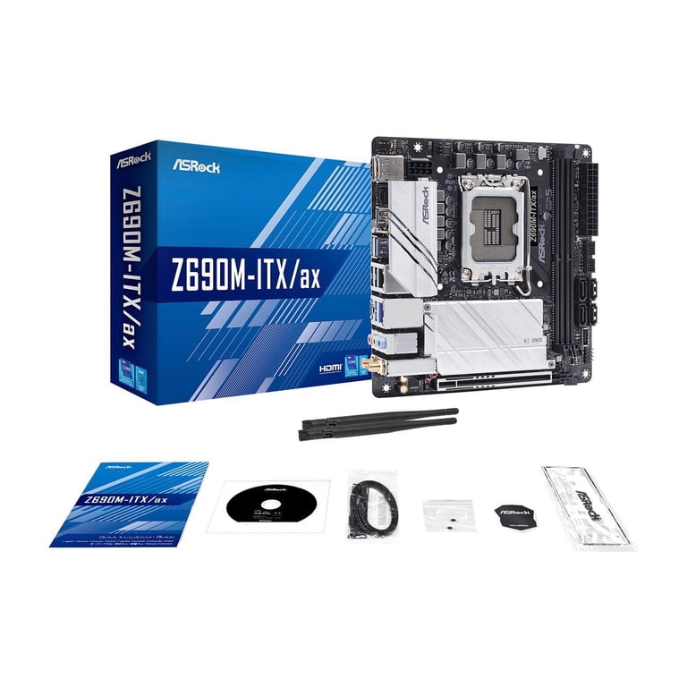 ASRock Z690M-ITX/ax 13600t メモリ32gb セット ASRock Z690M-ITX/ax Gaming LGA 1700 Intel WiFi 14th,13th,12th Gen