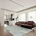 thumbnail image 3 of Grey and White Marble Area Rugs, Curved Line Art Apartment Carpet, Doormat Comfortable On Feet Soft in H and Suitable for Living Room Study Bedroom,4ft x 7ft, 3 of 6