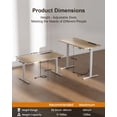 thumbnail image 3 of HLDIRECT 47" Electric Standing Desk with Outlets, Sit Stand Up Desk, Adjustable Height Home Office Desk with 2 Preset Heights for Work Study, Maple, 3 of 9