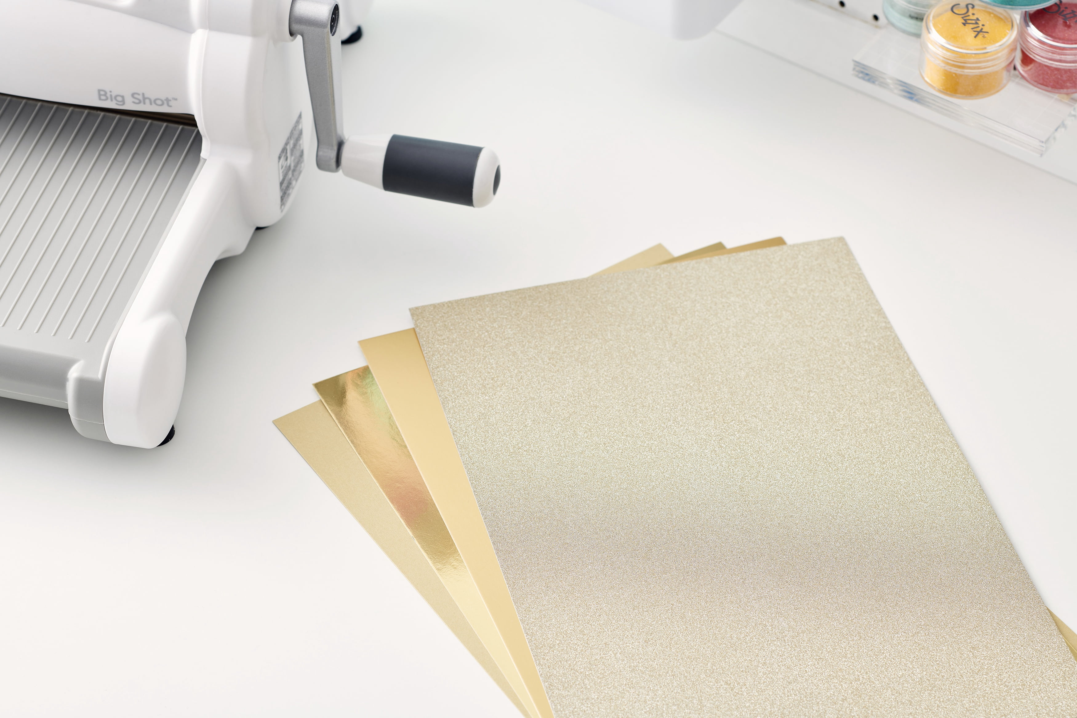 Sizzix Surfacez Opulent Gold Cardstock 50 Sheets Metallic Paper