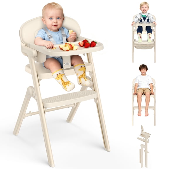 COOSEYA Baby High Chair for Babies and Toddlers Baby Feeding HighChair, Black