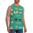 thumbnail image 2 of Bixox Men's Cute Sushi Printed Shirt Sleeveless Fitness Tank Top-Small, 2 of 7