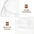 thumbnail image 4 of Strainer Filter Glass Cups Set Coffee Mugs Tea with Infuser Strainers for Loose Single Three Piece Suit, 4 of 6