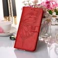 thumbnail image 6 of Moto G Play (2021) Case, Dteck Embossed Butterfly PU Leather Credit Card Slots Wallet Case with Hand Strap for Motorola Moto G Play 2021, Red, 6 of 7