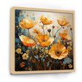 thumbnail image 2 of Designart "Moments Of Vivid Yellow Poppies I" Poppies Floater Framed Canvas Wall Art, 2 of 5