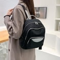 thumbnail image 2 of Small Fresh Simple Backpack Fashion Versatile Women Oxford Cloth Bags (red), 2 of 9