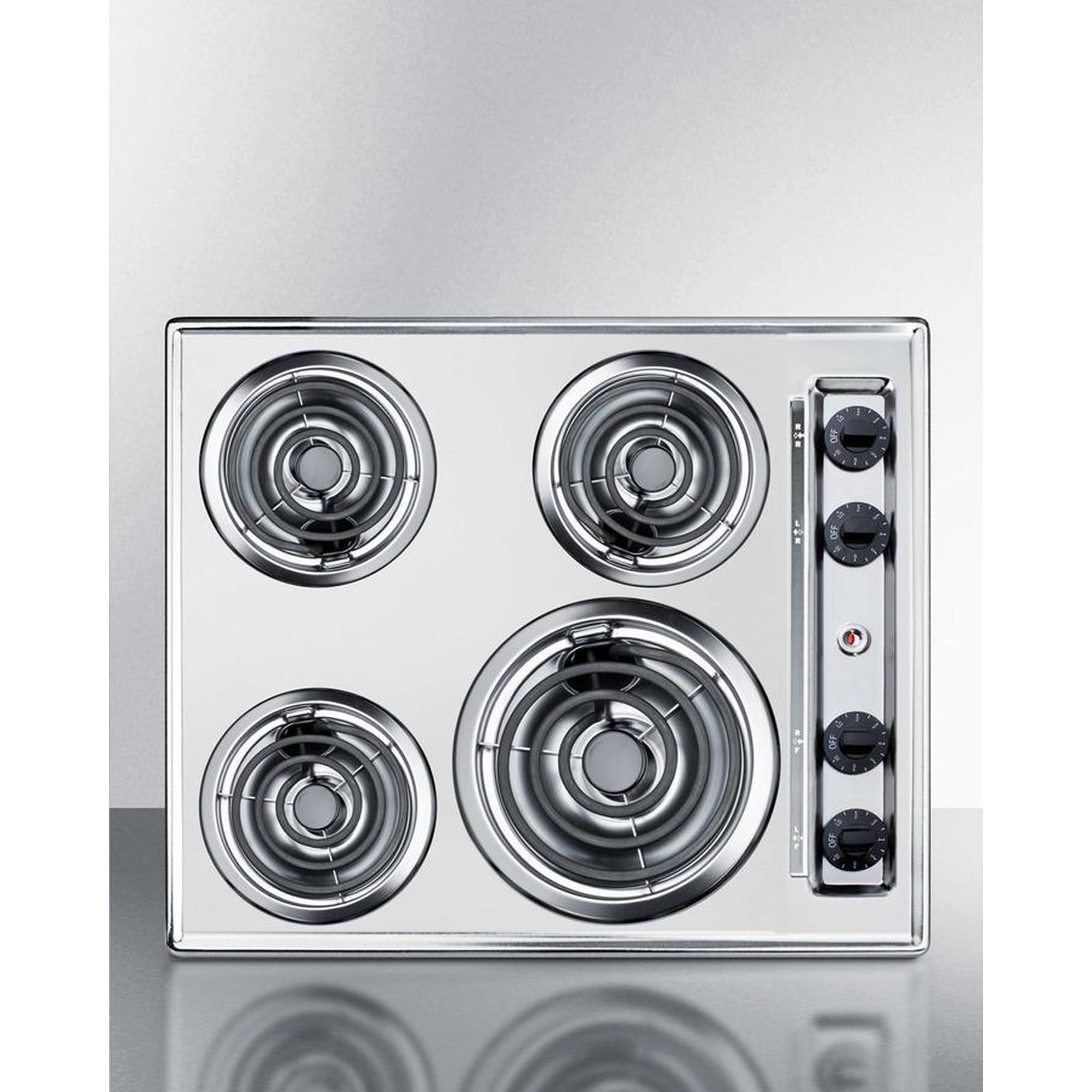 24" Wide 230V 4-Burner Coil Cooktop