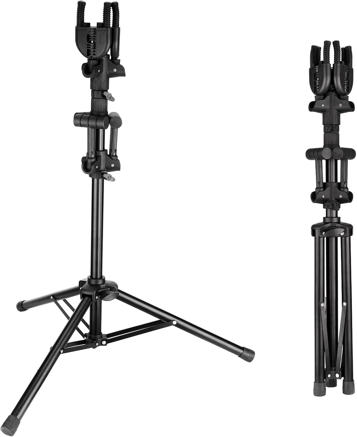 Triple Guitar Stand - Heavy Duty 3 Guitar Stand for Acoustic/Electric/Bass/Banjos, Auto-Lock Folding Design, Non-Slip Base & Anti-Rust - Portable for Stage/Travel/Studio GGS-06T