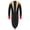 Black, variant on Mens Long Sleeve Metallic Lapel Formal Jacket Tailcoat Tassel Epaulet Velvet Swallow-Tailed Coat Black S