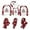 Red, variant on Odeerbi Matching Family Christmas Pajamas Sets Plaid Sleepwear Parent-Child Xmas Patchwork Plaid Printed Homewear Suits Round Neck 2025 Long Sleeve Two-piece Jammies Sets Loungewear for Kids