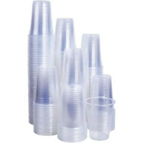 7 oz clear plastic cups - Disposable cold drink party cups (200 count)