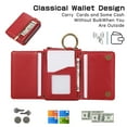 thumbnail image 6 of for Samsung Galaxy Z Flip 5 Wallet Case with Card Holders for Women Girls, Crossbody Strap Zipper PU Leather Case with Finger Ring Protective Kickstand Designed for Samsung Galaxy Z Flip 5, Red, 6 of 10
