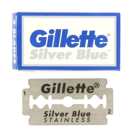Gillette Silver Blue Double Edge Razor Blades (100 Blades)