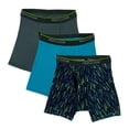 thumbnail image 1 of Bóxer Fruit of the Loom Para niño, algodón sustentable, multicolor, 3 piezas, talla M, 1 of 4