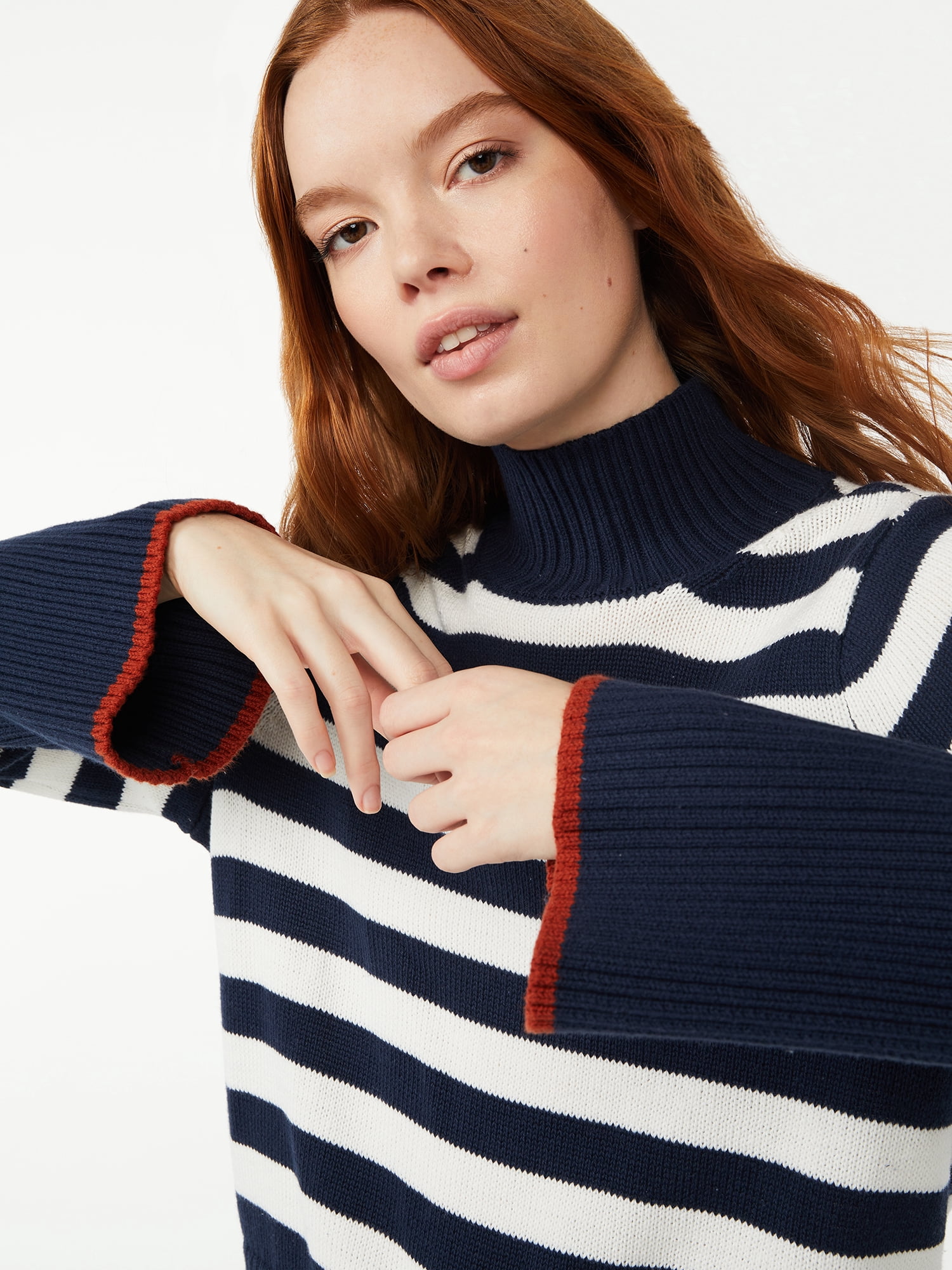 Ribbed Turtleneck Sweater 