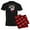 With Red Plaid Pant, variant on CafePress - Men's Dark Pajamas - Men's Dark Loose Fit Cotton Pajama Set