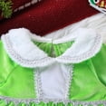 thumbnail image 4 of mgoYE Newborn Infant Baby Girl Christmas Clothes 3 6 9 12 18M Romper Dress Trim Velvet Jumpsuit Bodysuit(Green,3-6 Months), 4 of 9