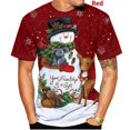 thumbnail image 1 of Camiseta de Navidad con estampado 3D para hombre, camisa de manga corta Unisex, informal, dibujos animados de Papá Noel, regalo divertido para niños, 1 of 4