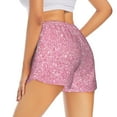 thumbnail image 3 of Disketp Glitter Print Women's Shorts Workout Shorts for Athletic Gym Running Shorts with Phone Pockets Large, 3 of 8