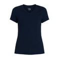 thumbnail image 6 of Time and Tru Women's Slim V Neck Tee with Short Sleeves, Sizes XS-XXXL, 6 of 6