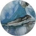 thumbnail image 2 of Addison Rugs Mayfield Premium Machine Washable Transitional Abstract Blue Round Rug, 8' x 8', 2 of 6