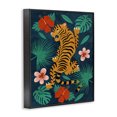 thumbnail image 3 of Stupell Industries Bohemian Climbing Tiger Tropics Black Framed Giclee Art, 11 x 14, by Carrie Cantwell, 3 of 8