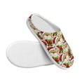 thumbnail image 3 of Lsque Christmas Hat bear Pattern Womens Comfort Cotton on Scuff With Memory Foam and Anti-skid Sole Slipper-39/40, 3 of 7