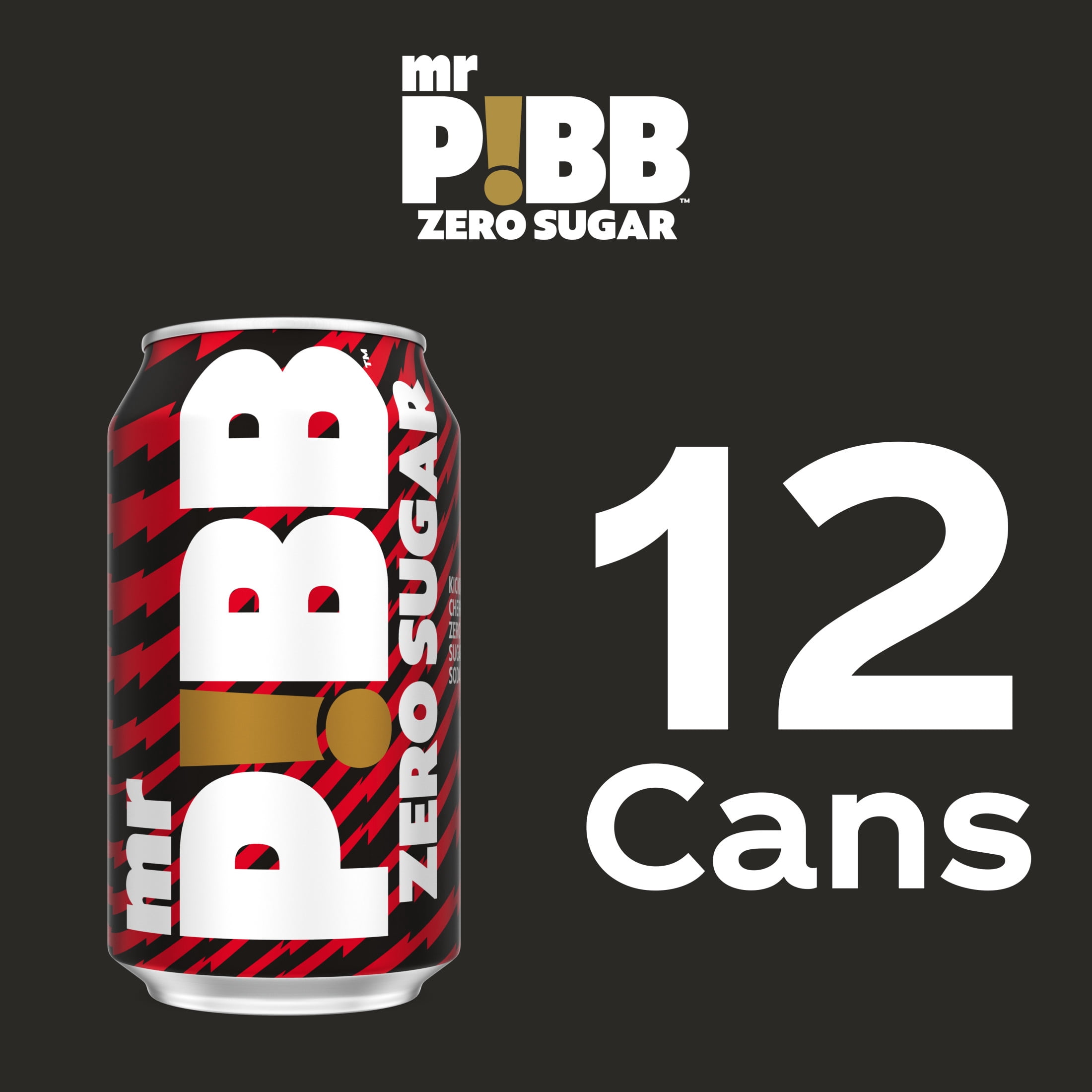 Mr. Pibb Zero Sugar Cherry Soda Pop Fridge Pack Cans, 12 fl oz, 12 Pack