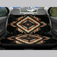 thumbnail image 4 of Pzuqiu Boho Geometric Style Car Seat Covers Set Black – Breathable Full Wrapping Edge Seat Covers, Fashion Easy to Install with Anti-Slip Full Backrest, for Cars Truck Universal Fit Set, 4 of 7