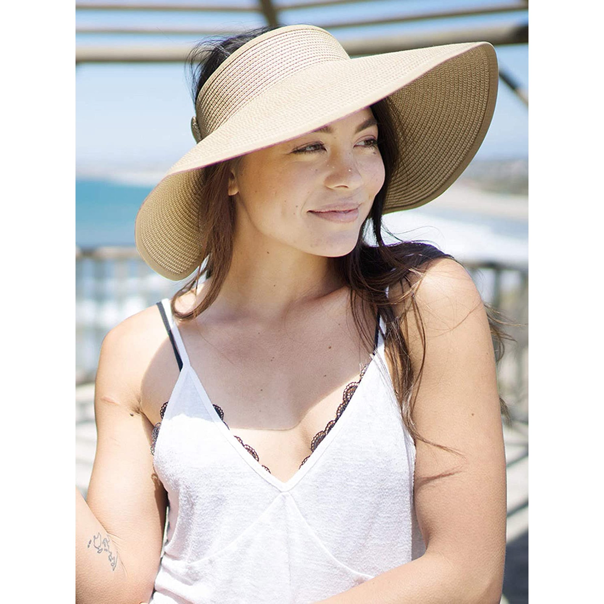 Women s Ultrabraid Visor with Ribbon Binding Sweatband Summer Hat San Diego Hat Company Women main image 2