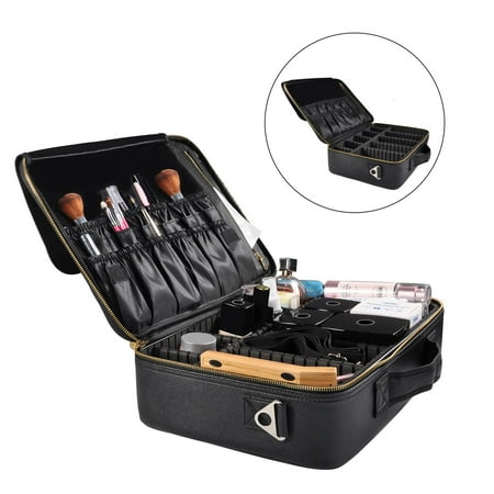 Qiilu Portable Makeup Bag Professional Waterproof Case Travel Qiilu Portable Makeup Bag Professional Waterproof Case Travel Cosmetic Toiletry Organizer With Shoulder Pull
