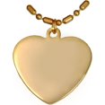 Memorial GoldPlated Heart with 12" Chain