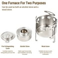 thumbnail image 3 of Mini Alcohol Stove For Camping Portable Wood Stove 2 in 1 For Backpacking Emergency Outdoor Coffee, 3 of 7