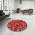 thumbnail image 4 of Ahgly Company Tapis d'Intérieur Lavable en Machine Carré Rouge, 3 Pieds Carré, 4 of 7