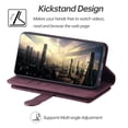 thumbnail image 2 of Case for iPhone 13, Multi-Functional Premium PU Leather Purse Flip Cover Classic Wallet Case with Card Slots Magnetic Wrist Strap Phone Case for Apple iPhone 13 - 6.1", Winered, 2 of 7