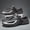 C0818-1 Gray Silvery, variant on Beach Shoes with Shark Mouth Design, Comfortable Soft-Soled Footwear for Men That Adds Height, Breathable Sandals for Outdoor Use in Summer