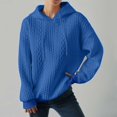 thumbnail image 2 of ZHOUCHANKIDS Ladies' Hooded Sweatshirt Stylish Women's Hoodies Drawstring Pullover Casual Sweatshirts Long Sleeve Fashion Tops Blue XXL, 2 of 9