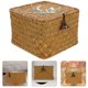 thumbnail image 3 of Cesta de regalo tejida, caja de almacenamiento de artículos diversos de escritorio, contenedor de caja de dulces de regalo de boda FRCOLOR HaoMX16288436, 3 of 6