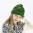 thumbnail image 3 of Penkiiy Baby Hats Baby Winter Hat Children's Hat Cute Christmas Day Winter Christmas Tree Star Hat Warm Kid Knitted Hat Green Hat for One Size, 3 of 4