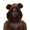 Coffee, variant on Breathable Winter Face Hat Bear Ear Design Knitted Neck Scarf Hat For Women