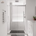 thumbnail image 4 of CASAINC 48 in. W x 76 in. H Sliding Frameless Shower Door in Brushed Nickel Finish with Soft-Closing and 3/8 in. Tempered Glass, 4 of 9