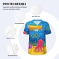 thumbnail image 3 of KLL Submarine And Landscape for Men's Baseball Shirts,Short Sleeve Casual Shirts Button Down Shirt for Men Beach Summer Wedding Shirt-4X-Large, 3 of 7