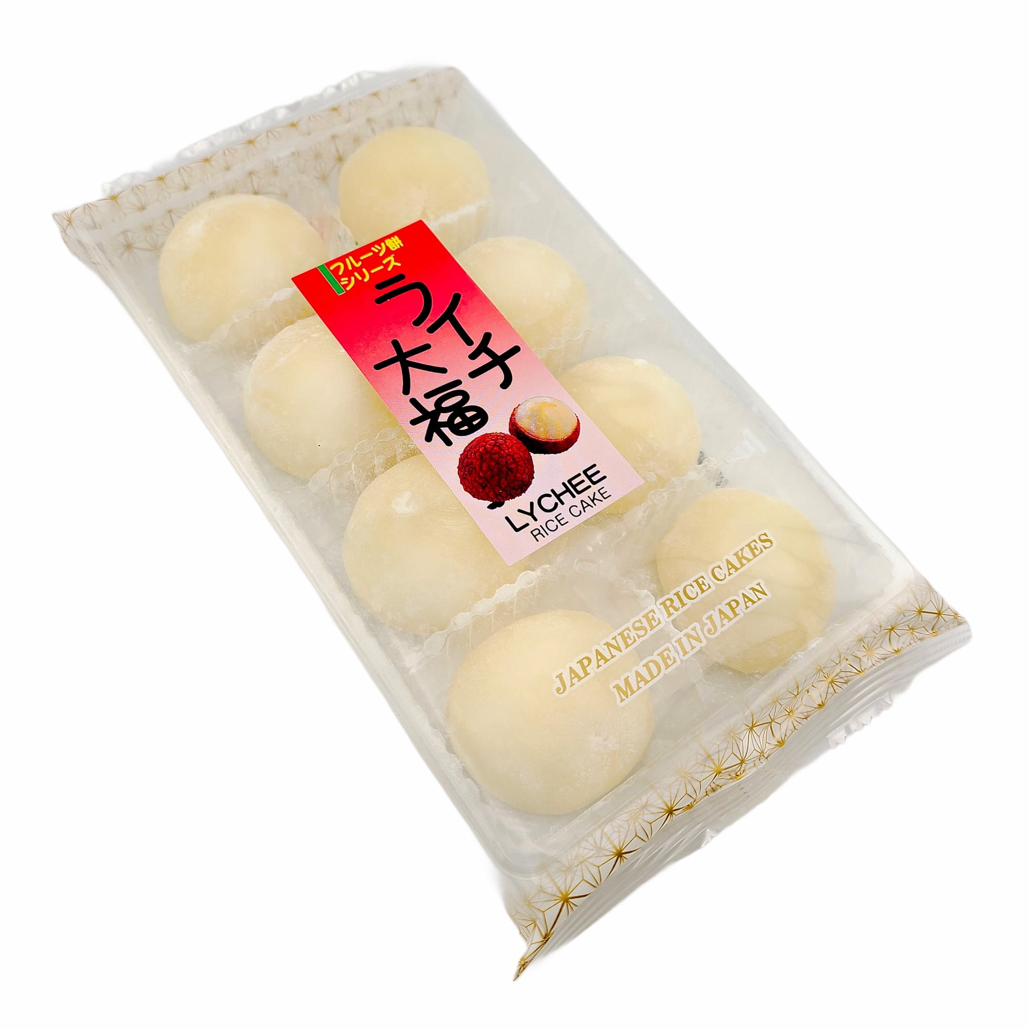 Japanese Mochi Fruit Ichigo Daifuku LYCHEE Rice Cake 7.00 Oz / 200 g (Pack of 2)
