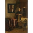 thumbnail image 3 of Christoffel Bisschop 18x24 Black Modern Framed Museum Art Print Titled - A Sunny Corner (1850 - 1888), 3 of 5