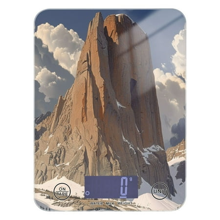 

Digital Kitchen Food Scale Weight Grams Oz for Baking Cooking Coffee 11lb 0.05oz/1g Glass Towering Mountain and Snow