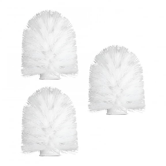 ACDANC 3 Pcs Toilet Replacement Brush Head Heads Bowl Household White Plastic